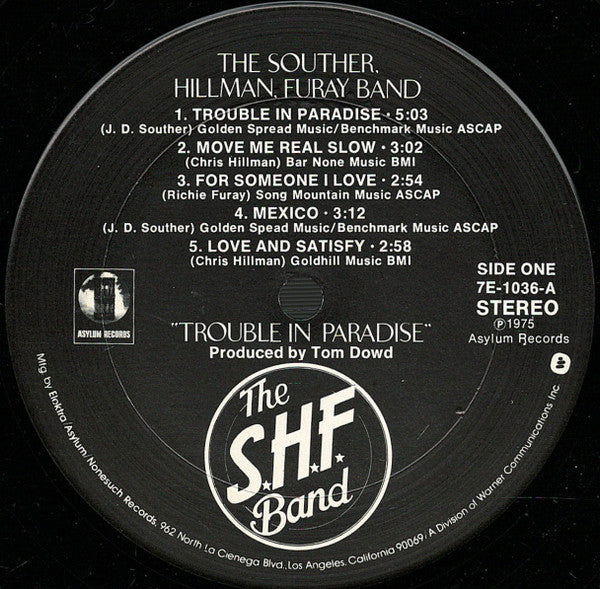 The Souther-Hillman-Furay Band - Trouble In Paradise (Vinyl, LP, Al...