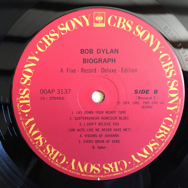Bob Dylan - Biograph (5xVinyl, Box Set, LP, Compilation) Very Good Plus (VG+) / Very Good Plus (VG+)