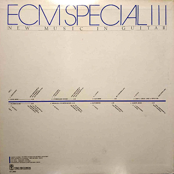 Various - ECM Special III (New Music In Guitar) (Vinyl, LP, Compilation, Stereo) Near Mint (NM or M-) / Very Good (VG)
