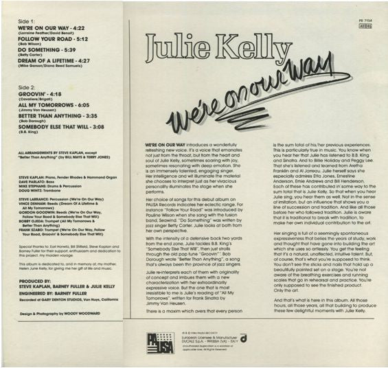 Julie Kelly - We're On Our Way (Vinyl, LP) Very Good (VG) / Very Good (VG)