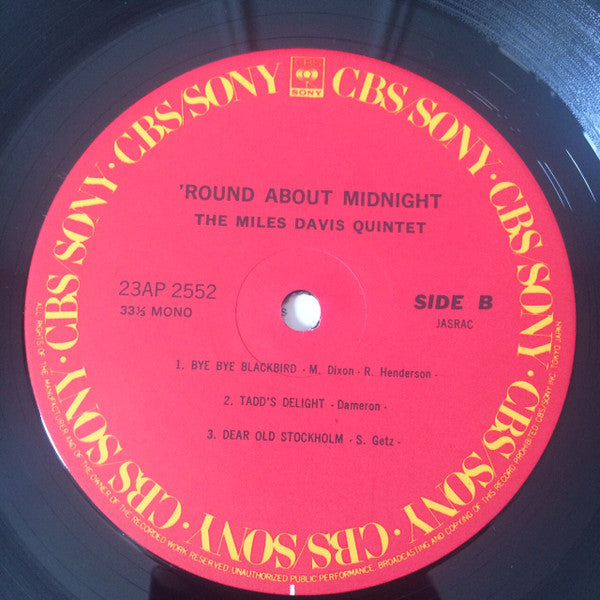 Miles Davis - 'Round About Midnight (Vinyl, LP, Album, Reissue, Mono) Near Mint (NM or M-) / Very Good Plus (VG+)