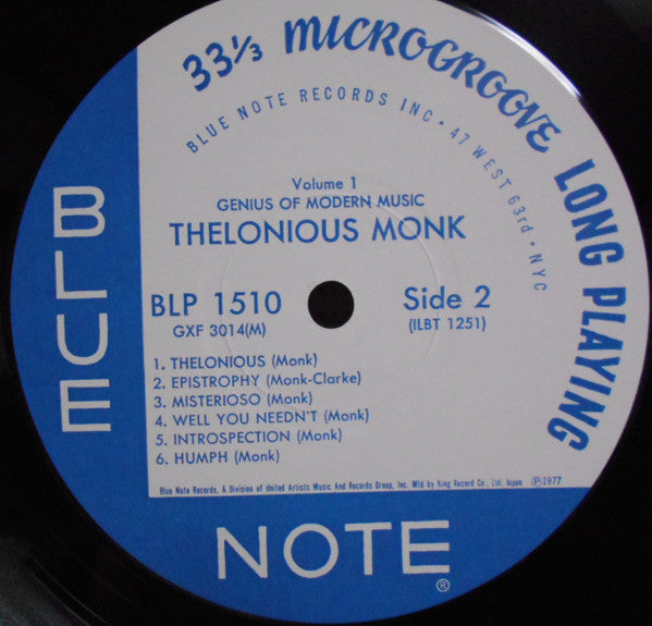 Thelonious Monk - Genius Of Modern Music (Volume One) = セロニアス・モンク（第...