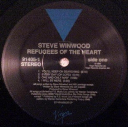 Steve Winwood - Refugees Of The Heart (Vinyl, LP, Album) Very Good Plus (VG+) / Very Good Plus (VG+)