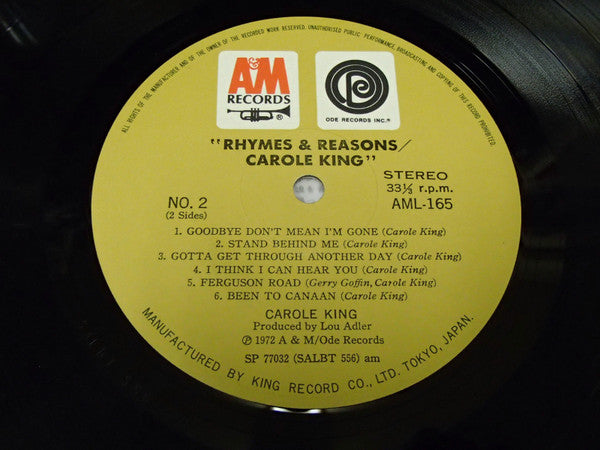 Carole King - Rhymes & Reasons (Vinyl, LP, Album)