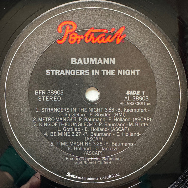 Peter Baumann - Strangers In The Night (Vinyl, LP, Album) Very Good Plus (VG+) / Near Mint (NM or M-)