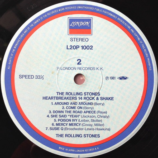 The Rolling Stones - Heartbreakers 14 Rock & Shake (Vinyl, LP, Compilation, Stereo) Very Good Plus (VG+) / Very Good (VG)
