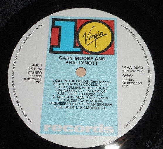 Gary Moore - Out In The Fields (Vinyl, 12", 45 RPM, Single) Very Good Plus (VG+) / Very Good Plus (VG+)