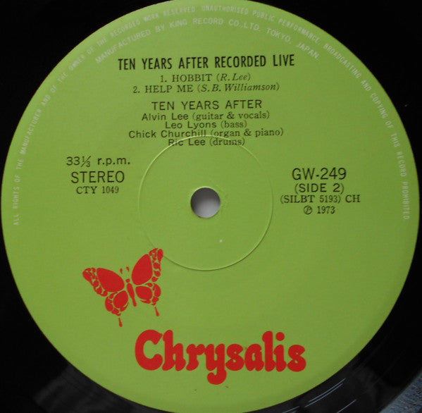 Ten Years After - Recorded Live (2xVinyl, LP, Album) Very Good Plus (VG+) / Very Good Plus (VG+)