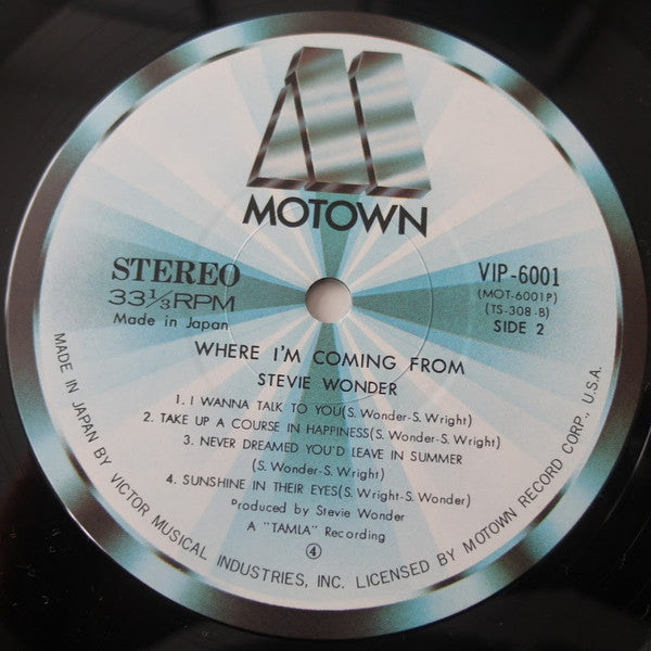 Stevie Wonder - Where I'm Coming From (Vinyl, LP, Album, Reissue)