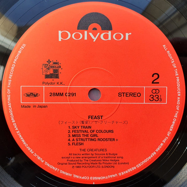 The Creatures - Feast (Vinyl, LP, Album) Near Mint (NM or M-) / Very Good Plus (VG+)
