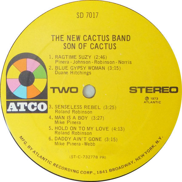 The New Cactus Band - Son Of Cactus (Vinyl, LP, Album, Stereo) Very Good Plus (VG+) / Very Good Plus (VG+)