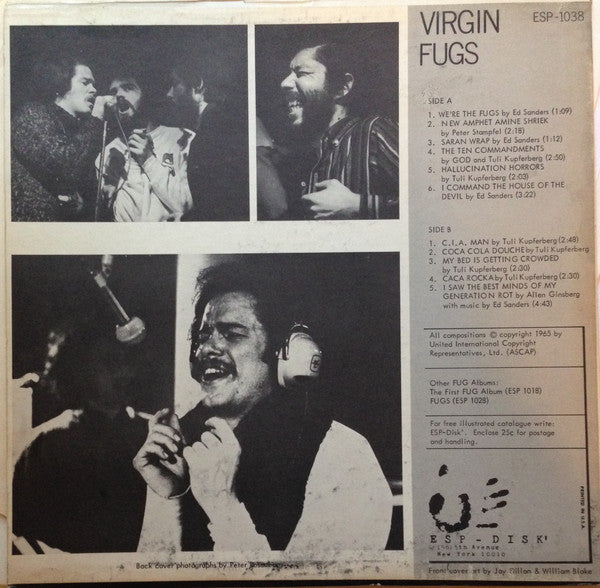 The Fugs - Virgin Fugs (Vinyl, LP, Album, Stereo) Very Good Plus (VG+) / Very Good (VG)