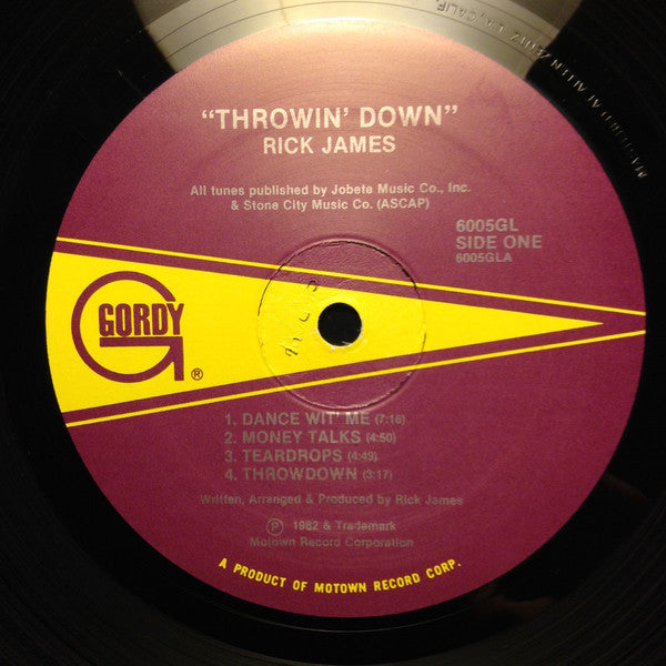 Rick James - Throwin' Down (Vinyl, LP, Album) Good Plus (G+) / Good Plus (G+)