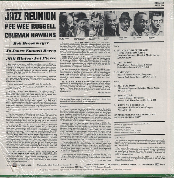 Pee Wee Russell - Jazz Reunion (Vinyl, LP, Album, Reissue, Stereo) Very Good (VG) / Very Good (VG)