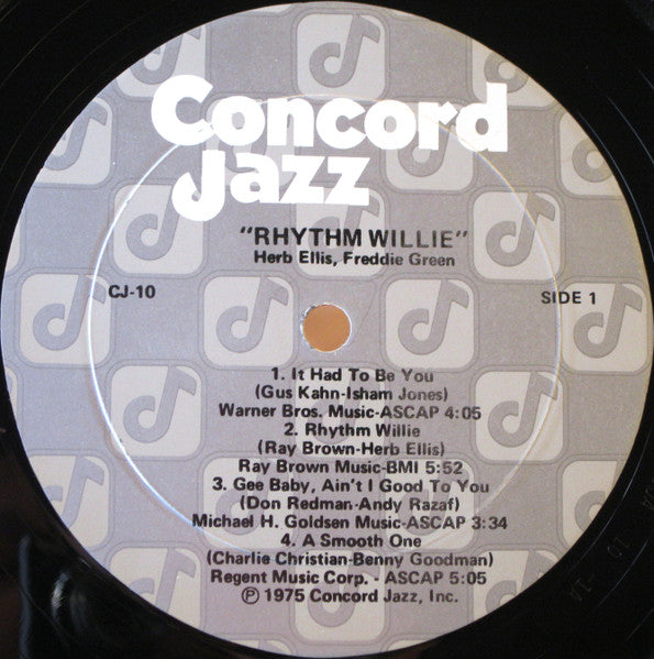 Herb Ellis - Rhythm Willie (Vinyl, LP, Album, Reissue) Very Good Plus (VG+) / Very Good (VG)