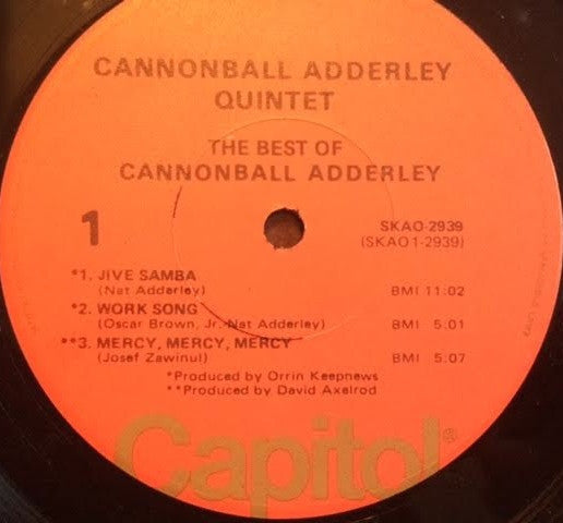The Cannonball Adderley Quintet - The Best Of Cannonball Adderley (Vinyl, LP, Compilation, Reissue, Repress) Good Plus (G+) / Very Good (VG)