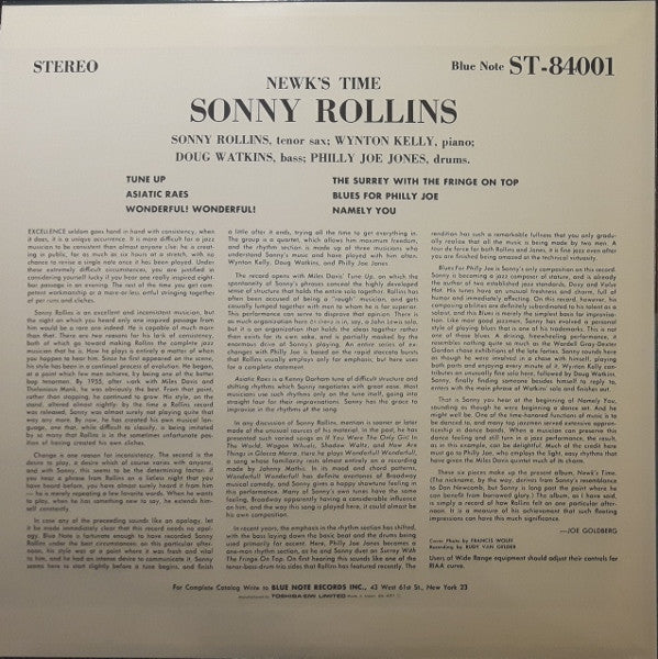 Sonny Rollins - Newk's Time (Vinyl, LP, Album, Limited Edition, Reissue, Stereo) Near Mint (NM or M-) / Near Mint (NM or M-)