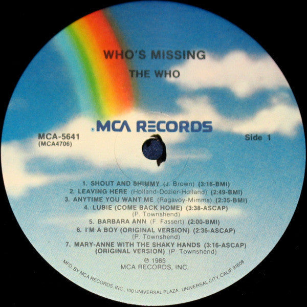 The Who - Who's Missing (Vinyl, LP, Compilation, Remastered)