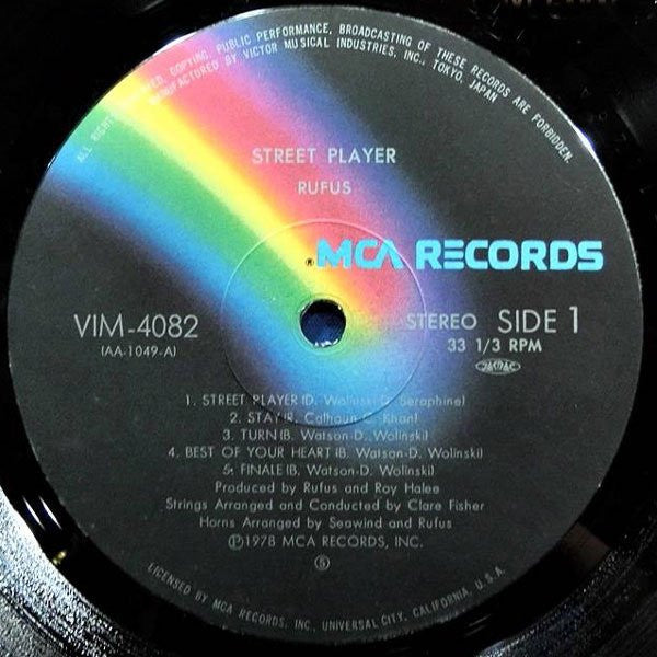 Rufus & Chaka Khan - Street Player (Vinyl, LP, Album, Reissue) Very Good Plus (VG+) / Very Good Plus (VG+)