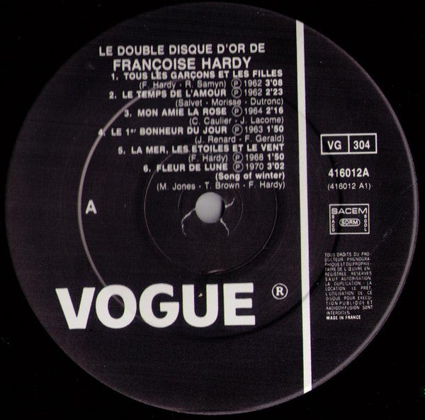 Françoise Hardy - Le Double Disque D'or De Francoise Hardy (2xVinyl, LP, Compilation) Very Good Plus (VG+) / Very Good Plus (VG+)
