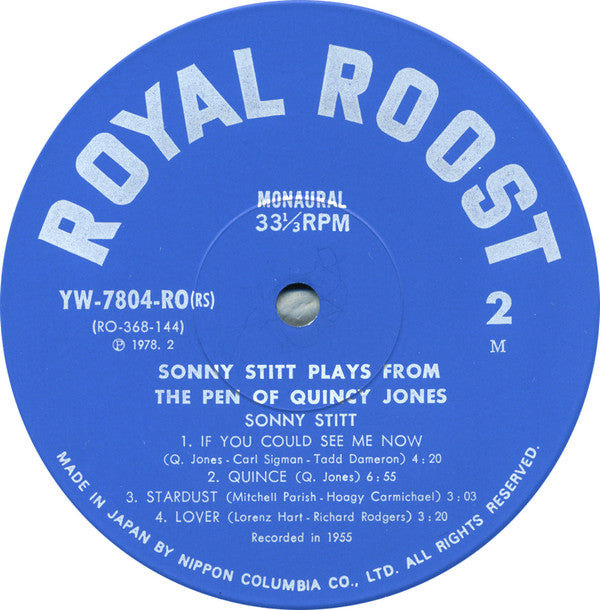 Sonny Stitt - Sonny Stitt Plays Arrangements From The Pen Of Quincy...