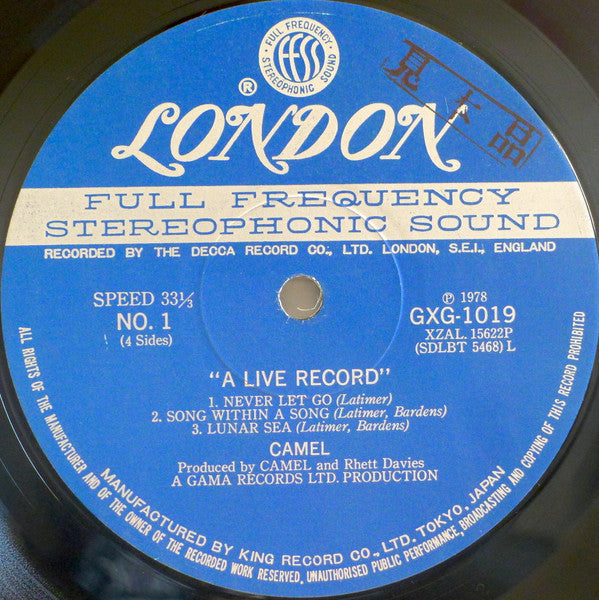 Camel - A Live Record (Vinyl, LP, Album)