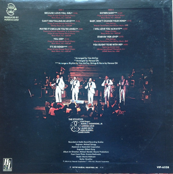 The Stylistics - Fabulous = 16 Bars of Love (Vinyl, LP, Album) Very Good (VG) / Very Good (VG)
