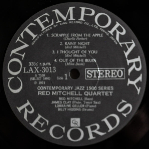 Red Mitchell Quartet - Red Mitchell Quartet (Vinyl, LP, Album, Reis...