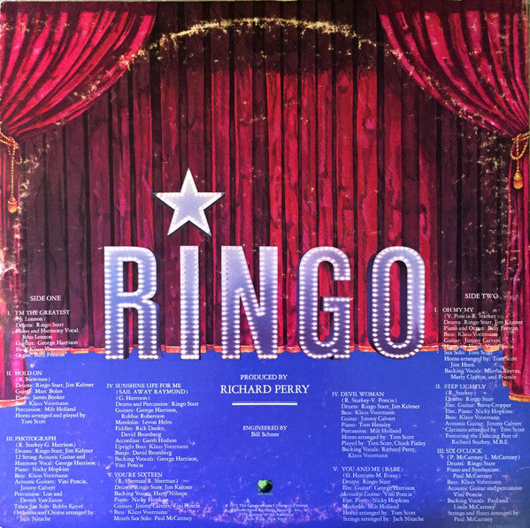 Ringo Starr - Ringo (Vinyl, LP, Album, Misprint, Stereo) Very Good (VG) / Very Good (VG)