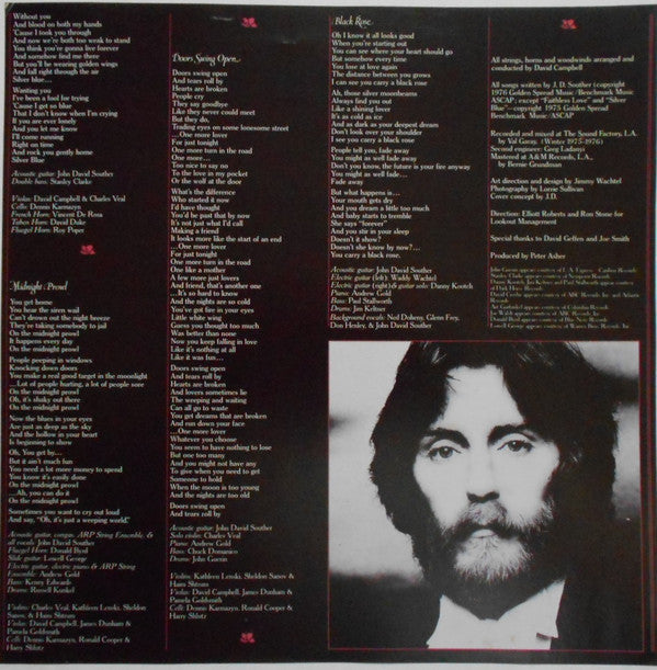 John David Souther - Black Rose (Vinyl, LP, Album, Reissue)