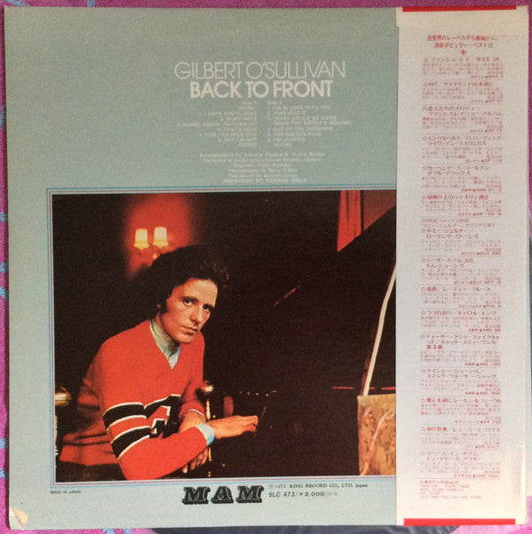 Gilbert O'Sullivan - Back To Front (Vinyl, LP, Album)