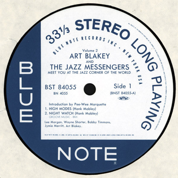 Art Blakey & The Jazz Messengers - Meet You At The Jazz Corner Of The World (Volume 2) (Vinyl, LP, Album, Limited Edition, Reissue, Stereo) Very Good Plus (VG+) / Very Good Plus (VG+)