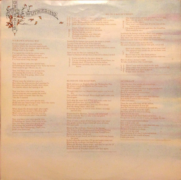Genesis - Wind & Wuthering (Vinyl, LP, Album, Repress, Stereo) Good Plus (G+) / Very Good (VG)