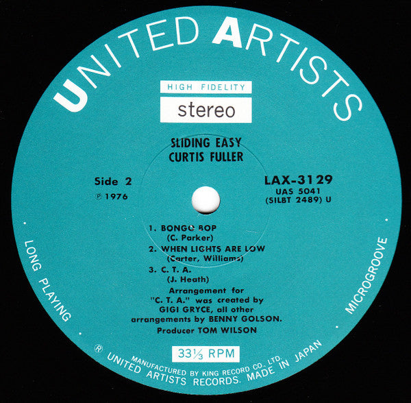 The Curtis Fuller Sextet - Sliding Easy (Vinyl, LP, Album, Limited Edition, Reissue, Stereo) Near Mint (NM or M-) / Very Good (VG)