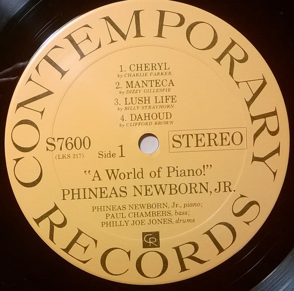 Phineas Newborn Jr. - A World Of Piano ! (Vinyl, LP, Album, Repress, Stereo) Very Good (VG) / Very Good Plus (VG+)