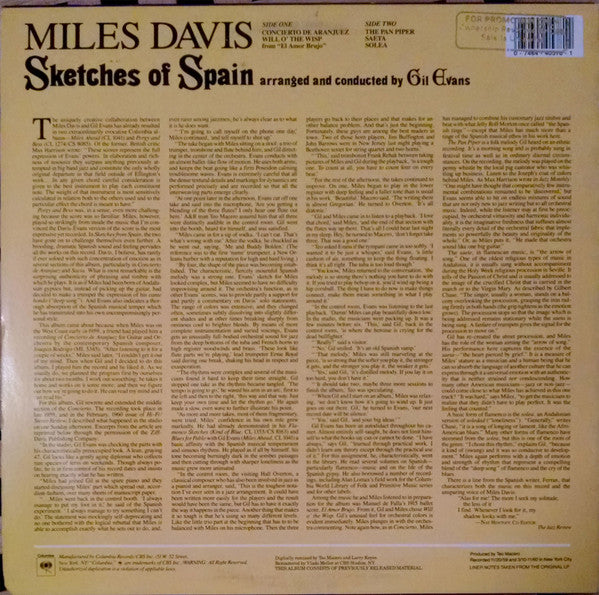 Miles Davis - Sketches Of Spain (Vinyl, LP, Album, Reissue, Remastered, Mono) Near Mint (NM or M-) / Near Mint (NM or M-)