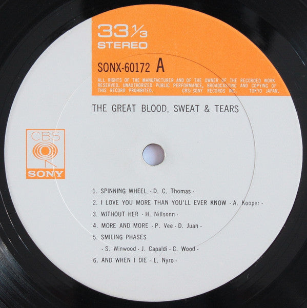 Blood, Sweat And Tears - The Great (Vinyl, LP, Compilation, Stereo)