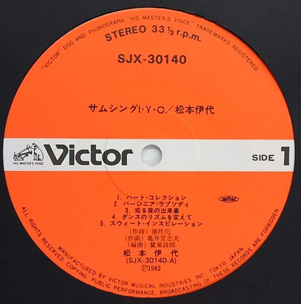 Iyo Matsumoto - Something I・Y・O (Vinyl, LP, Album, Stereo) Good Plus (G+) / Very Good (VG)