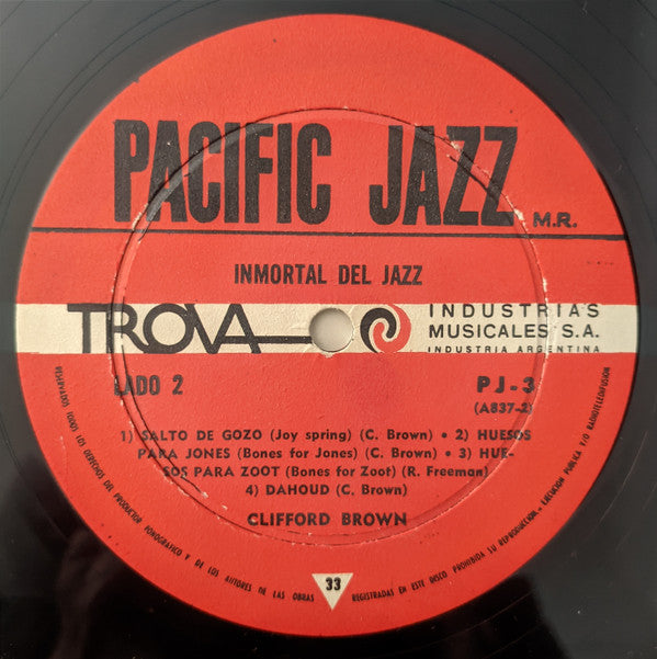 Clifford Brown - Immortal Del Jazz (Vinyl, LP, Album, Reissue) Very Good Plus (VG+) / Very Good (VG)