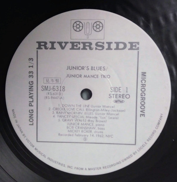 Junior Mance Trio - Junior's Blues (Vinyl, LP, Album, Reissue, Stereo) Very Good (VG) / Very Good (VG)