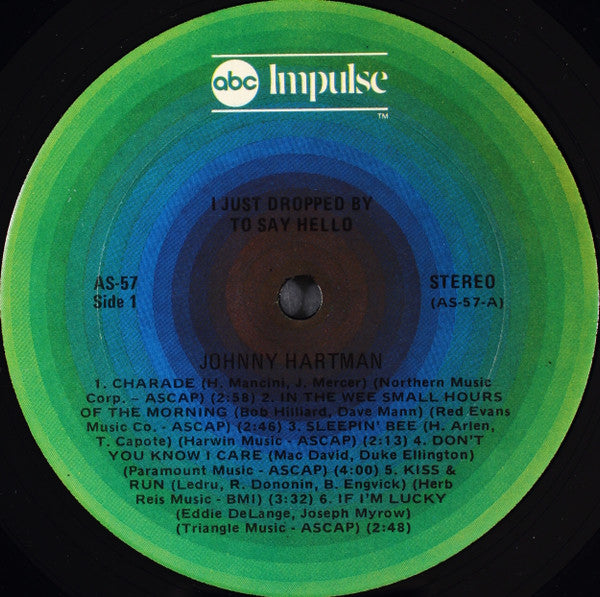 Johnny Hartman - I Just Dropped By To Say Hello (Vinyl, LP, Album, Reissue, Stereo) Very Good (VG) / Very Good (VG)