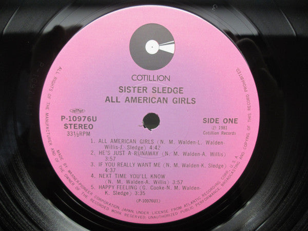 Sister Sledge - All American Girls (Vinyl, LP, Album) Very Good (VG) / Very Good (VG)