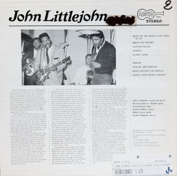 John Littlejohn - John Littlejohn's Chicago Blues Stars (Vinyl, LP, Album, Reissue) Very Good Plus (VG+) / Very Good (VG)