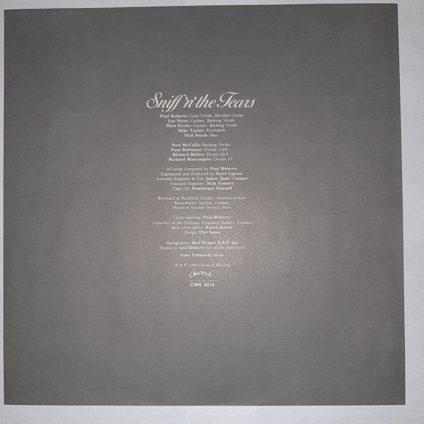 Sniff 'n' the Tears - The Game's Up (Vinyl, LP, Album, Promo) Very Good Plus (VG+) / Very Good Plus (VG+)