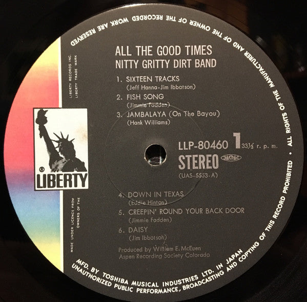 Nitty Gritty Dirt Band - All The Good Times (Vinyl, LP, Album)