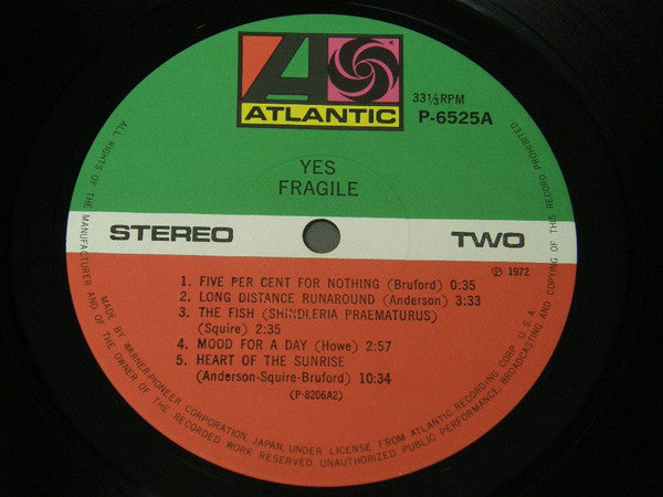 Yes - Fragile (Vinyl, LP, Album, Limited Edition, Reissue)