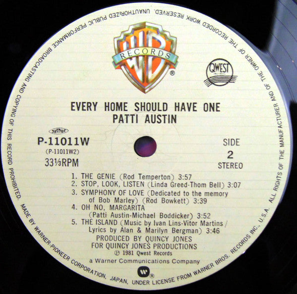Patti Austin - Every Home Should Have One (Vinyl, LP, Album) Very Good Plus (VG+) / Very Good Plus (VG+)