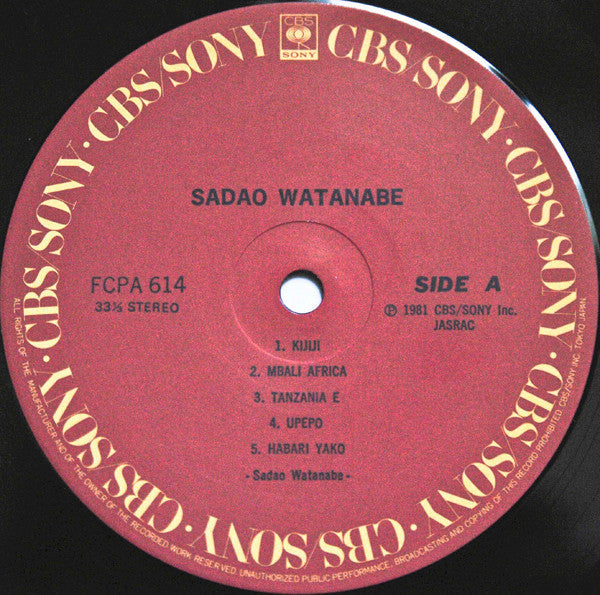 Sadao Watanabe - Sadao Watanabe (Vinyl, LP, Compilation, Reissue)