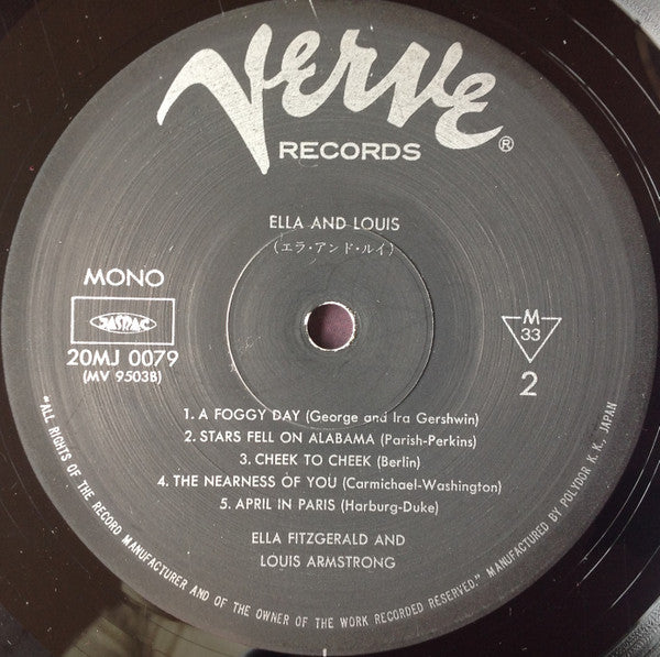 Ella Fitzgerald - Ella And Louis (Vinyl, LP, Album, Reissue, Mono) Very Good Plus (VG+) / Very Good Plus (VG+)
