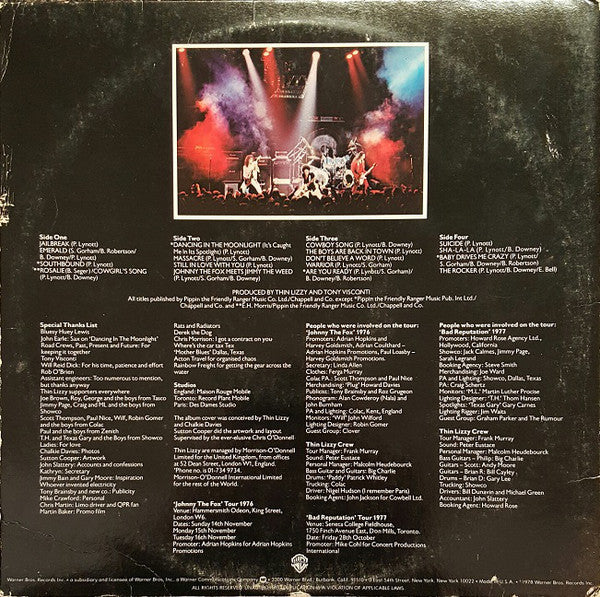 Thin Lizzy - Live And Dangerous (2xVinyl, LP, Album) Very Good Plus (VG+) / Very Good Plus (VG+)